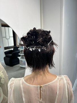 アオ(AO。) ボブヘアアレンジ/結婚式お呼ばれヘア/袴アレンジ/卒業式ヘア