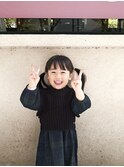 似合わせキッズカット/黒髪/短め前髪/小学生