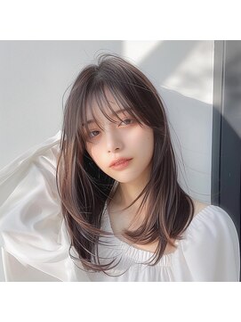 レヴ 草加店(LEV.) 前髪カタログウェーブパーマこなれミディ韓国マッシュ