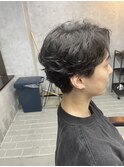 メンズカット_毛流れ_フェザーショート_巣鴨