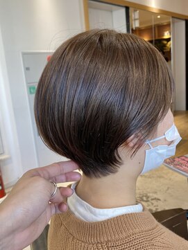 ガーデンヨコハマエスト(GARDEN YOKOHAMA est) ショート　ショートボブ　ハンサムショート　前髪　暗めカラー