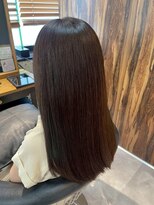 ヘアリゾート粋 トゥジュ 池袋東口店(tujuh)&nbsp;艶髪ストレート/ブラウン/セミロング
