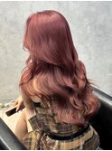 ピンクベージュ/韓国レイヤーカット/プルエクステ/横浜