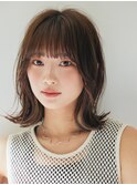 小顔カット×透明感カラー[恵比寿駅/髪質改善/オリーブグレー]