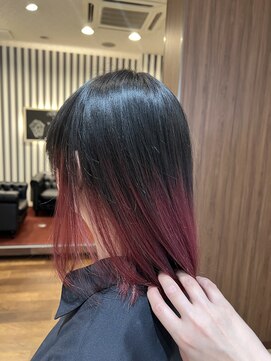 レイフィールド 岡崎六名店 大人女子　ワインレッド　グラデーション