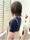カーキ系カラー　切りっぱなしボブ◎20代30代40代50代60代