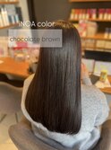【cut＋ iNOA color】 ワンカラー  ×  チョコレートブラウン