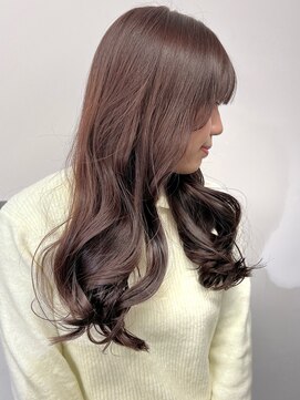 チョコレートブラウンこっくりカラー＊ゆる巻き透明感カラー