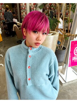 アンゼロ(UNZELO) ダブルカラー/ビビットピンク