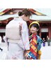 7歳ヘア＆ポイントメイク&着付け＋お母様ヘア着付け29000円