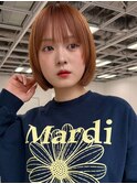 ショートカット 顔周りレイヤーカット ブリーチなしダブルカラー