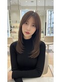 ナチュラル韓国風セミロング