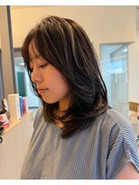 ヘアーポケット リタ(HAIR POCKET ritta) 《城下》ミディアムレイヤー×外国人風ハイライト