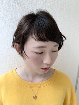 ミクマル(micmal) スタイリングが簡単★ナチュラル小顔ショート×暗髪アッシュ