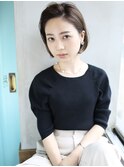 天神【BIRTH】前下りボブブリーチなしアッシュかきあげバング 2