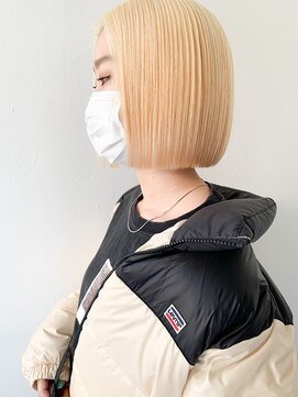 スー 渋谷(suu) 【SUN】ダブルカラー/ケアブリーチ/ブロンド/ボブ/ハニー