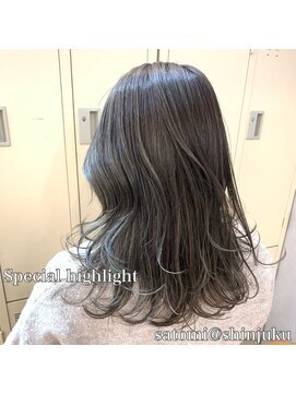 ワット 原宿店(W) 原宿髪質改善ベージュカラーブリーチなし韓国レイヤーハイライト