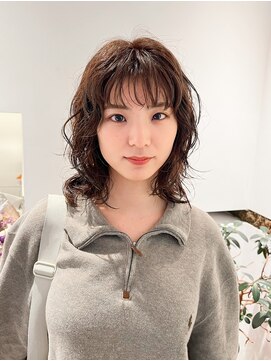 ビファインクーアヴェダ(Be fine coo AVEDA) くびレイヤー ニュアンスパーマ レイヤーボブ 10代/20代/30代
