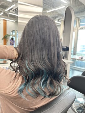 エイト 立川店(EIGHT) ☆インナーカラー×ターコイズブルー☆