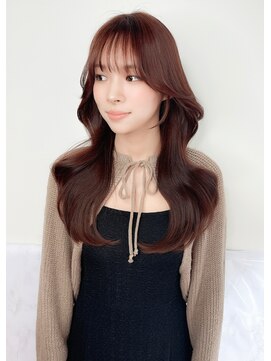 エニー 栄(Any) 大人韓国ヘア♪コーラルピンク韓国ヘア