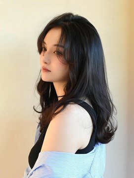 アース 調布店(HAIR & MAKE EARTH) 韓国風サイドバング×ロング