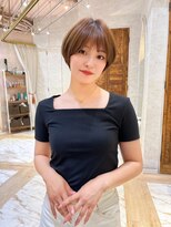 ロンドローズ 名古屋(Lond damaskRose)&nbsp;ブリーチ 学割 オリーブベージュ レイヤーカット リタッチ