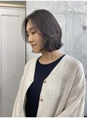 切りっぱなし大人レイヤー大人ボブ色気ヘア韓国ヘア北千住