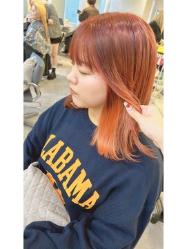 ユーフォリア 渋谷グランデ(Euphoria SHIBUYA GRANDE) オレンジカラー　インナーオレンジ　インナーカラーYUKI