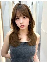 パルス ギンザ(PULSE ginza) 内巻きワンカールミディアムレイヤーカットブリーチなしカラー