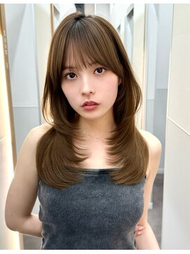 パルス ギンザ(PULSE ginza) 内巻きワンカールミディアムレイヤーカットブリーチなしカラー