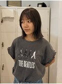 ミルクティーグレージュショートウルフレイヤーカットクラゲヘア