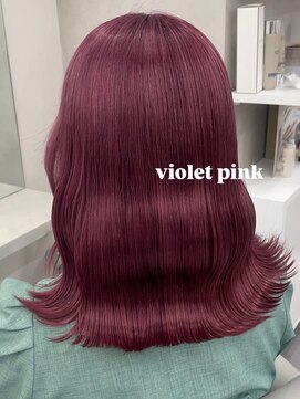 ベレーザ 渋谷(BELEZA) 15766ブリーチ＆ダブルカラーローズブラウンダークレッドロング