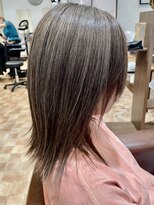 アイニ 河内小阪店(aini)&nbsp;白髪ぼかしカラー白髪ぼかしハイライト大人ショート30、40、50代