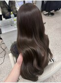 前髪/アンブレラカラー/こなれミディ/イメチェン/ウェーブパーマ