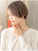 グレーベージュ外国人風前下がり丸みショートc7志木20代30代40代