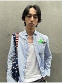 メンズカットパーマ/メンズパーマ/学割U24/センターパート