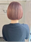 【かしむらゆうか】暖色ベージュ/ハイトーン/ボブ