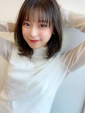 ベイルーム(BAYROOM by HONEY omotesando) 大人可愛い20代30代40代小顔レイヤーボブ×オリーブベージュ