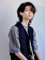 エムスラッシュ ソル センター南(M.SLASH SOL)&nbsp;韓国風/くせ毛パーマ/流し前髪/アッシュブラック/SOLセンター南