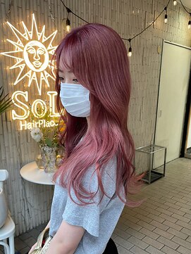 ヘアプレイスソル (HAIR PLACE SoL) カシスピンク