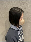 実はインナーカラーがはいってます♪こっそりお洒落ボブ