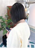 ハイライト×ぱつっとボブ