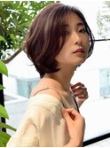 30代40代大人可愛いレイヤーボブ