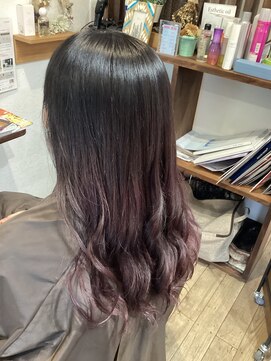 ヘアー リビング(hair Living) ピンクパープルのグラデーションカラー◎