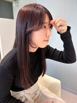 アム(amu)&nbsp;【髪質改善】ピンクブラウンカラー×ツヤツヤストレートロング
