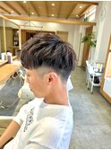 ツーブロックベリーショート
