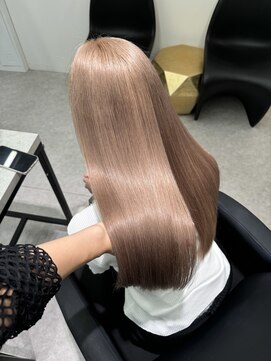 ペレ 渋谷(PELE) ホワイトグレージュ/デジタルパーマ/チェリーブラウン/渋谷