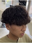 熊本 波巻きパーマ マッシュ センターパート MEN'S HAIR