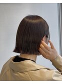 耳かけも◎ぷつっとボブxアッシュベージュ
