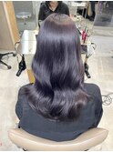 ラベンダーミルクティーアッシュグレージュミディアムウルフボブ